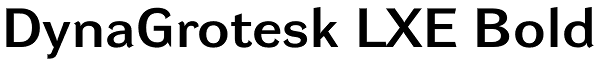 DynaGrotesk LXE Bold Font