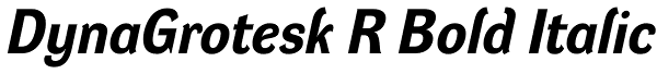 DynaGrotesk R Bold Italic Font