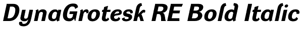 DynaGrotesk RE Bold Italic Font