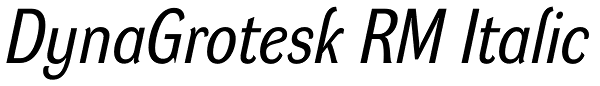 DynaGrotesk RM Italic Font