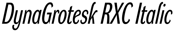 DynaGrotesk RXC Italic Font