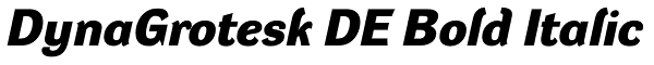 DynaGrotesk DE Bold Italic Font