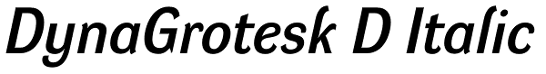 DynaGrotesk D Italic Font