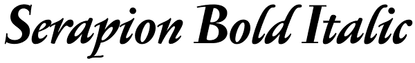 Serapion Bold Italic Font