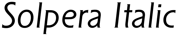 Solpera Italic Font