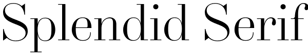 Splendid Serif Font
