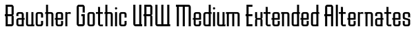 Baucher Gothic URW Medium Extended Alternates Font
