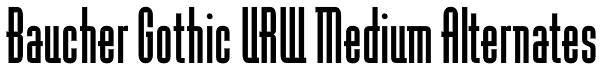 Baucher Gothic URW Medium Alternates Font