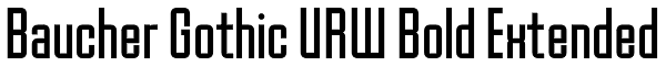 Baucher Gothic URW Bold Extended Font
