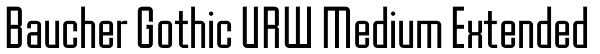 Baucher Gothic URW Medium Extended Font