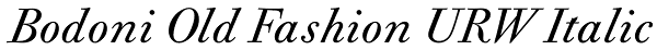 Bodoni Old Fashion URW Italic Font