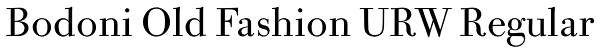 Bodoni Old Fashion URW Regular Font