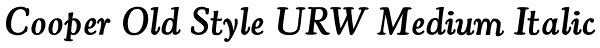 Cooper Old Style URW Medium Italic Font