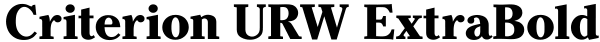 Criterion URW ExtraBold Font