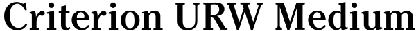 Criterion URW Medium Font