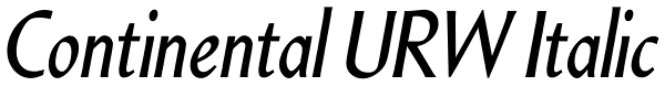 Continental URW Italic Font