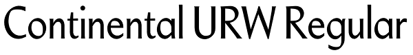 Continental URW Regular Font