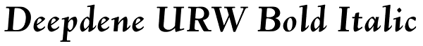 Deepdene URW Bold Italic Font