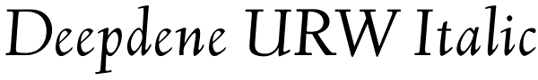 Deepdene URW Italic Font