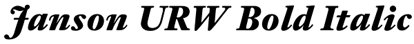 Janson URW Bold Italic Font