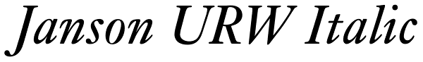 Janson URW Italic Font