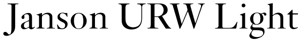 Janson URW Light Font