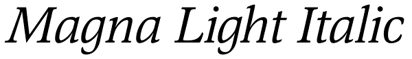 Magna Light Italic Font