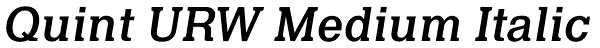 Quint URW Medium Italic Font