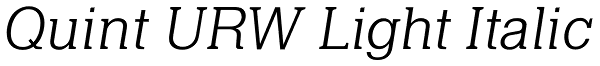 Quint URW Light Italic Font