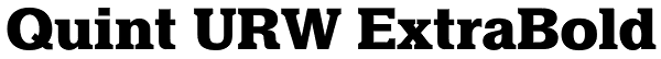 Quint URW ExtraBold Font