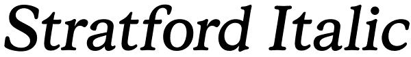 Stratford Italic Font