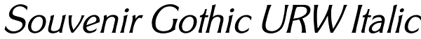 Souvenir Gothic URW Italic Font