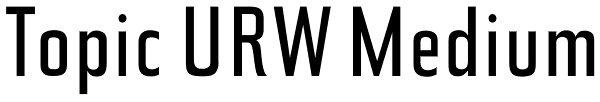 Topic URW Medium Font