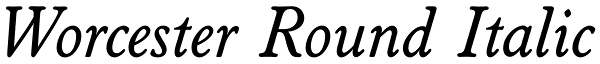 Worcester Round Italic Font