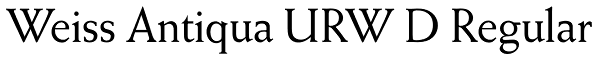 Weiss Antiqua URW D Regular Font