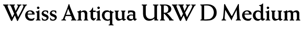 Weiss Antiqua URW D Medium Font