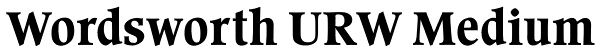 Wordsworth URW Medium Font