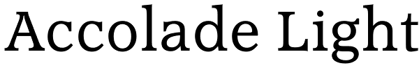 Accolade Light Font