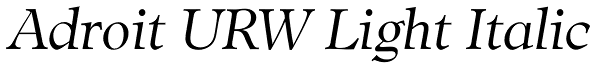 Adroit URW Light Italic Font