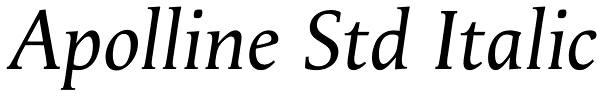 Apolline Std Italic Font