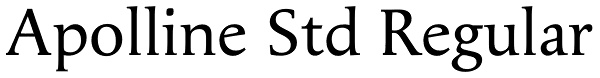 Apolline Std Regular Font