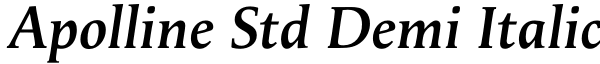 Apolline Std Demi Italic Font