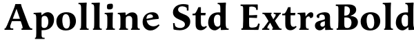 Apolline Std ExtraBold Font