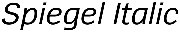 Spiegel Italic Font