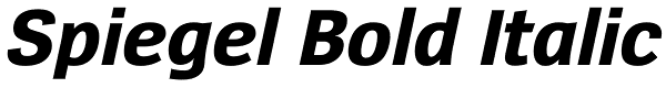 Spiegel Bold Italic Font