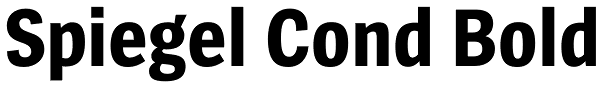 Spiegel Cond Bold Font