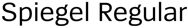 Spiegel Regular Font