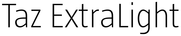 Taz ExtraLight Font