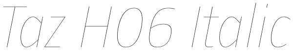 Taz H06 Italic Font