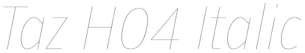 Taz H04 Italic Font